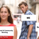 Boyfriend w/girlfriend looking at another girl